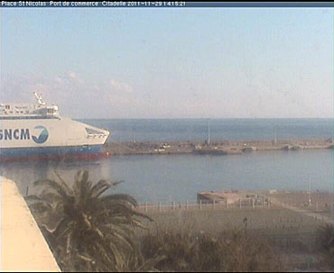 webcam bastia port hafen Korsika