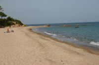 Der Hausstrand von Solenzara liegt an der Mündung des gleichnamigen Flusses.
